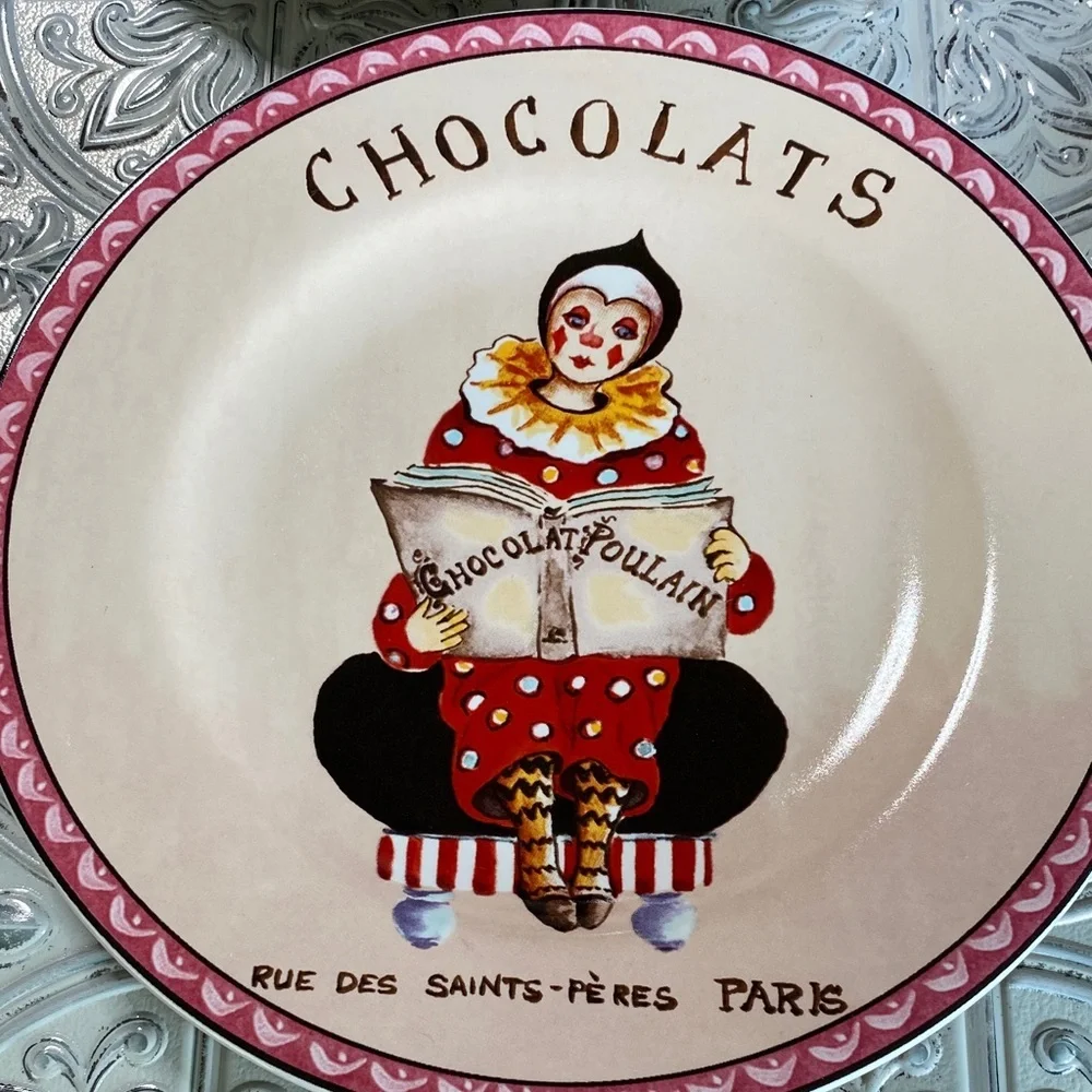 The Sakura Table Sweet Treats Parisian Decorative 9”Plates Set of 4